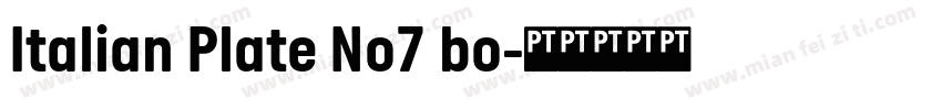 Italian Plate No7 bo字体转换